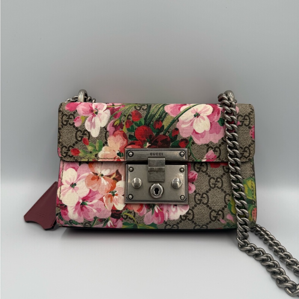 Gucci  Blooms Floral Crossbody Bag - Pink, Red, Green, and Brown